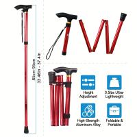 Bastón de Senderismo Ergonómico con Bloqueo de Palanca y Base Estable Ajustable, Plegable para Senderismo y Camping - details 4