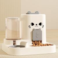 Máquina de alimentación de comida para gatos 2 en 1, dispensador de agua para mascotas con separación en seco y húmedo a prueba de fugas, desmontable con fuente de agua - details 3