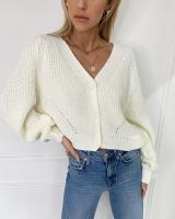 Moda Otoño 2024 Suéter de Punto Holgado con Cuello Redondo y Manga Larga para Mujer, Ideal para Superponer - details 1