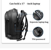 Mochila de compresión al vacío para hombre, bolsa de viaje para ordenador portátil de 17 pulgadas, de gran capacidad, para negocios y escuela - details 5