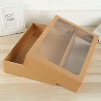 Caja de Papel Kraft para regalo de Navidad, caja de exhibición para dulces, pasteles, jabón, galletas, cupcakes, Baby Shower, boda - details 0