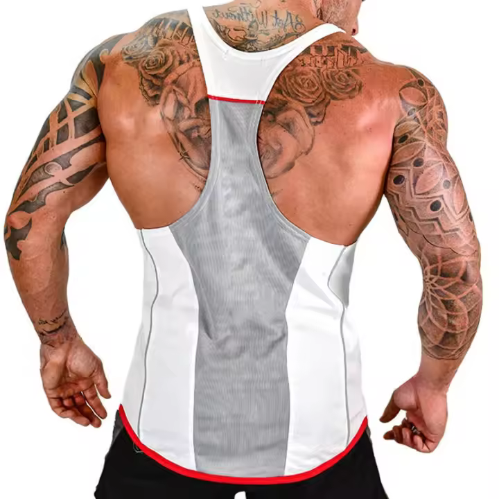 Nuevo chaleco deportivo a la moda para hombre, chaleco sin mangas para Fitness, Top informal de gran tamaño para hombre, chaleco transpirable y refrescante estilo Y2K - 1