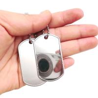Etiqueta de identificación militar de acero inoxidable para hombres, colgante de 100 20 piezas, collar con personalidad, venta al por mayor - details 2