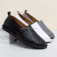 Nuevos zapatos negros planos De alta calidad para hombre, mocasines De cuero genuino, zapatos informales clásicos 2025 - details 8