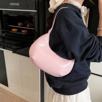 Bandolera de cuero de Pu de Color sólido, bolso Hobo de gran capacidad con forma de luna para mujer, bolso Hobo de estilo coreano para chica - details 3