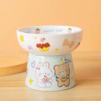Pet Supplies Ceramic Cat Bowl Creative Multi-use Dog Food Feeding Basin Anti Tipping Non-slip Pet High Foot Bowl Neck Protection - details 8