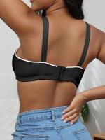 Sujetadores inalámbricos con Tirantes ajustables y ribete de encaje, Conjunto de sujetador sin aros con estampado cómodo para mujer, surtido, paquete de 5 - details 6