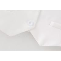 BUNO-moda para mujer, diseño de flores con un solo pecho, chaleco blanco con cuello Halter, chaqueta de oficina para mujer, chaleco corto sin mangas - details 7