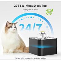 Fuente de agua Crystal Cat de acero inoxidable, fuente para mascotas de 101 oz/3 L con luz LED para gatos y perros - details 1