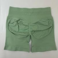 Pantalones cortos de yoga con banda baja acanalada, pantalones cortos de yoga sin costuras, pantalones cortos de entrenamiento para gimnasio, pantalones cortos elásticos para correr, ropa de fitness - details 12
