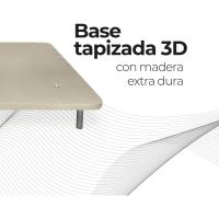 Marco de Cama 3D Extra Resistente Estabilidad de 5 Barras Transversales + 6 Patas Metálicas Roscadas de 25cm Organización de Muebles en Marrón - details 2