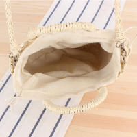 2025 nuevo estilo simple popular bolsa tejida de cuerda de papel semicircular bolsa tejida a mano de playa bolsa de mujer de vacaciones - details 5