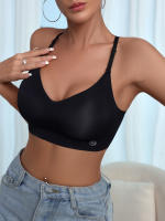 Sujetador de realce sin aros para mujer, ropa interior cómoda y transpirable, lencería Simple y sólida - details 2