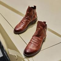 Botas de hombre con suela antideslizante y doble cremallera Botas con borlas Botas de cuero para hombre - details 16