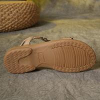 Sandalias de Tacón Plano para Mujer 2025 Estilo Boho con Cuentas de Madera y Strass - details 13
