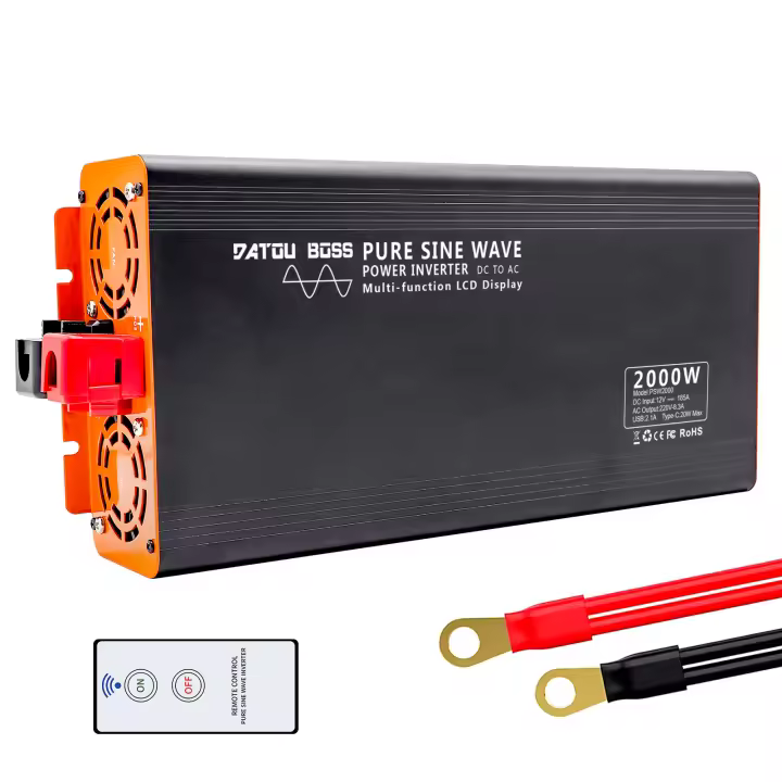 Convertidor de voltaje de onda sinusoidal pura de 2000W 4000W 12V 230V inversor Fuente de alimentación de emergencia al aire libre Viajes Caravana Conversión - 1