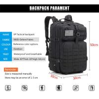 Mochila de día grande de 50L Impermeable, resistente para senderismo y escalada - details 0