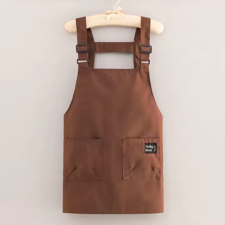 Nuevo delantal de cocina de lona, ​​mono para hornear sin mangas a prueba de aceite, correas ajustables impermeables, ropa de trabajo para mujeres y hombres - 1