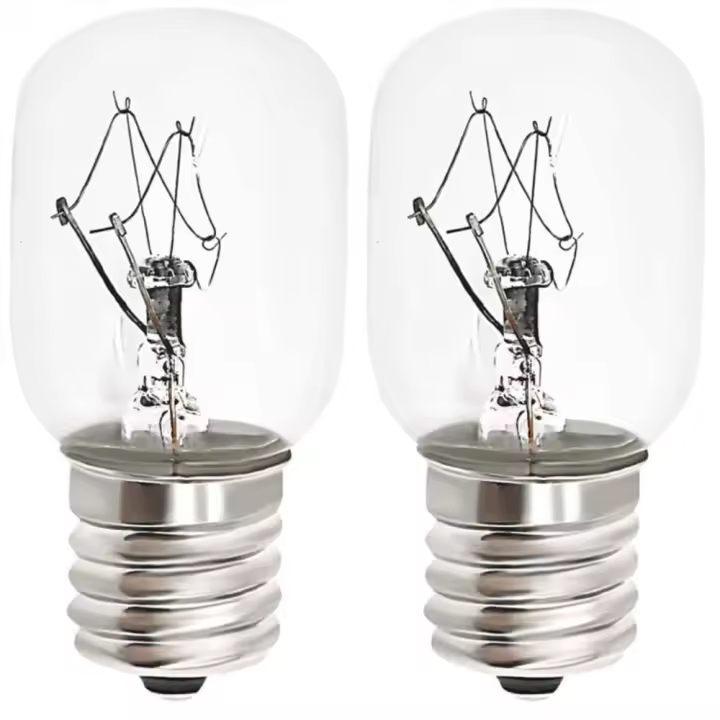 Bombilla de lámpara de sal E14 de 2 piezas, accesorios para refrigerador, 15W, cristal transparente, Pygmy, duradero, Vintage - 1