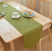 Bonenjoy, 1 pieza, camino de mesa de lino y algodón, Color sólido, decoración para mesa de comedor, banquete, mantel para el hogar, 30x16 0/30x18 0/30x21 0/30x240cm - details 17