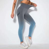Malla de color degradado sin costuras para mujer, pantalones para correr Fiess con sandalia para realzar la cadera, pantalones de yoga de secado rápido - details 50