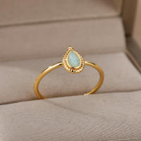 Anillo de Acero Inoxidable de Color Oro Joyería Estética de Boda para Parejas Envío Gratis - details 8