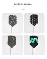Pala de Pickleball de fibra de carbono, núcleo de polímero de 16 mm, diseñada para lograr un efecto y una consistencia óptimas. - details 7
