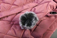 Chaqueta de puff con capucha de pelo para niñas estilo laminated bubble alfombrado con forro de poliéster cierre de cremallera para otoño e invierno ideal para niñas de 3 a 8 años - details 7