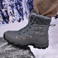 Botas de senderismo de invierno para hombre Botas de nieve aisladas Botas de invierno con forro de piel cálida Zapatos de senderismo Botas de trekking al aire libre - details 3