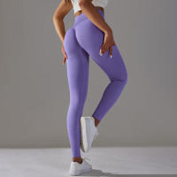 Leggings de yoga sin costuras para mujer, ropa deportiva de entrenamiento, pantalones deportivos de cintura alta - details 91