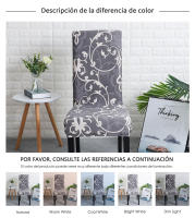 Funda elástica de LICRA para silla de comedor, 1 unidad, lavable y extraíble - details 2