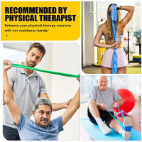 Juego de bandas de resistencia para ejercicio con 4 niveles de resistencia, banda elástica TPE para entrenamiento físico, rehabilitación, entrenamiento de fuerza, Yoga y Pilates - details 1