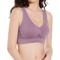 Sujetador deportivo sin aros para mujer, ropa interior sin costuras, almohadillas extraíbles, chaleco para dormir, para correr, gimnasio, talla grande, S-6XL - details 6