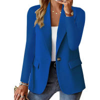 Chaqueta Tipo Blazer con Bolsillos para Mujer, Blazer ajustado de Manga Larga, Traje de Solapa - details 6