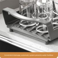 Escurridor de platos extensible de gran capacidad, soporte de almacenamiento de utensilios para ahorrar espacio, organizador de vajilla, escurridor de platos de diseño hueco - details 2