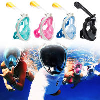 Máscara de natación de cara completa subacuática para niños y adultos, respirador de buceo, antiniebla, respiración segura - details 0