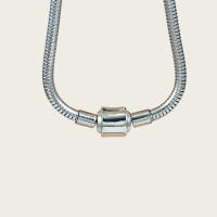 Modelo básico de pulsera de hueso de serpiente para mujer de moda de acero inoxidable - details 4