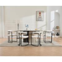 2 Sillas de Cocina con Reposabrazos, Sillas de Salón Modernas con Patas Metálicas Sillas de Descanso Simples para Hogar/Restaurante - details 12