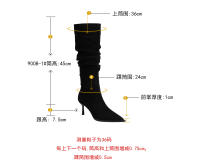 Nuevas botas de tacón de aguja de gamuza para mujer - details 4