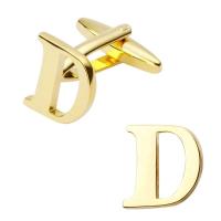 Gemelos de latón pulido a mano para hombre, joyería de alta calidad, chapado en oro, A-Z, 26 letras, moderno, nuevo - details 4