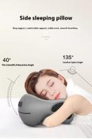 Almohada para Siesta portátil, espuma viscoelástica de rebote lento, almohada en forma de U, ergonómica, transpirable, suave, envoltura para cabeza y cuello, almohada de viaje con soporte - details 3
