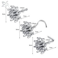 ZS-perno de Nariz de cristal CZ para hombres, forma de cruz de abeja de corazón, 316L retenedor de Pin de acero inoxidable, joyería de Piercing de fosa nasal en forma de L, 20g, 1 pieza - details 22