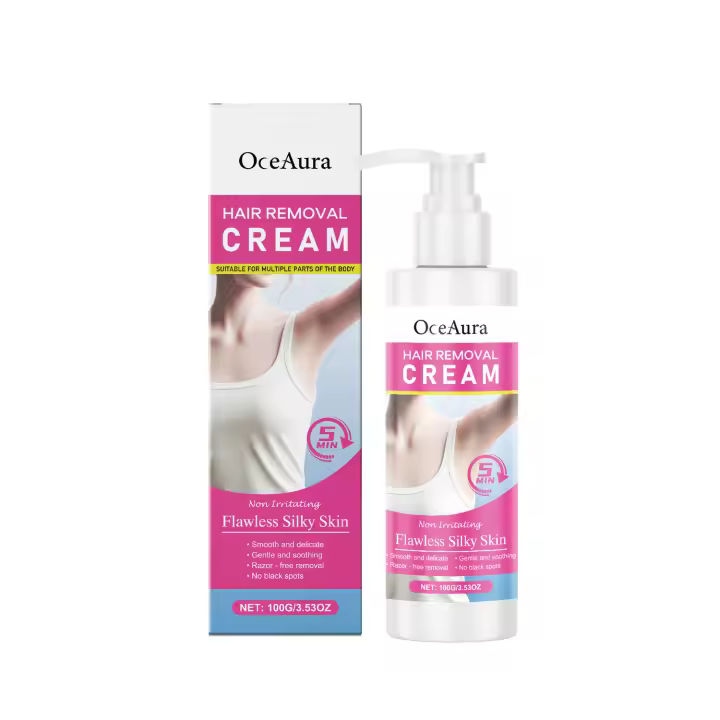 La piel con ingredientes suaves nutre la piel del cuerpo delicada, tierna y suave. Crema depilatoria - 1