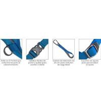 Arnés para perros Kurgo Tru-Fit. Hebillas fáciles de poner con anillo en D frontal.