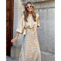Falda larga casual con estampado de lunares para mujer con falda larga - details 13