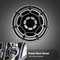 Motorcycle Front Black Speaker Grill Masks Horn Cover For Harley Sportster XL 1200 883 Iron Super Low Roadster Forty Eight 96-22 - details 1