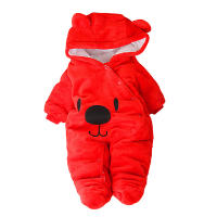 Pudcoco-Pelele con capucha para bebé, niña y niño, traje de nieve de vellón con broche, ropa de abrigo de invierno, mono con patrón lindo - details 7