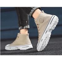 Zapatos de Lona para Hombre de Alta Calidad Estilo Británico Informal, Zapatillas Grises Vulcanizadas, Cómodos Novedad 2025 - details 10