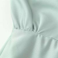 Vestido de Tirantes Ouwu para Mujer Espalda Abierta, Cuello Colgante, Textura de Seda - details 7