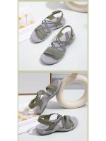 Nuevo 2025 sandalias deportivas con banda de goma Velcro zapatos de mujer de gran tamaño - details 7